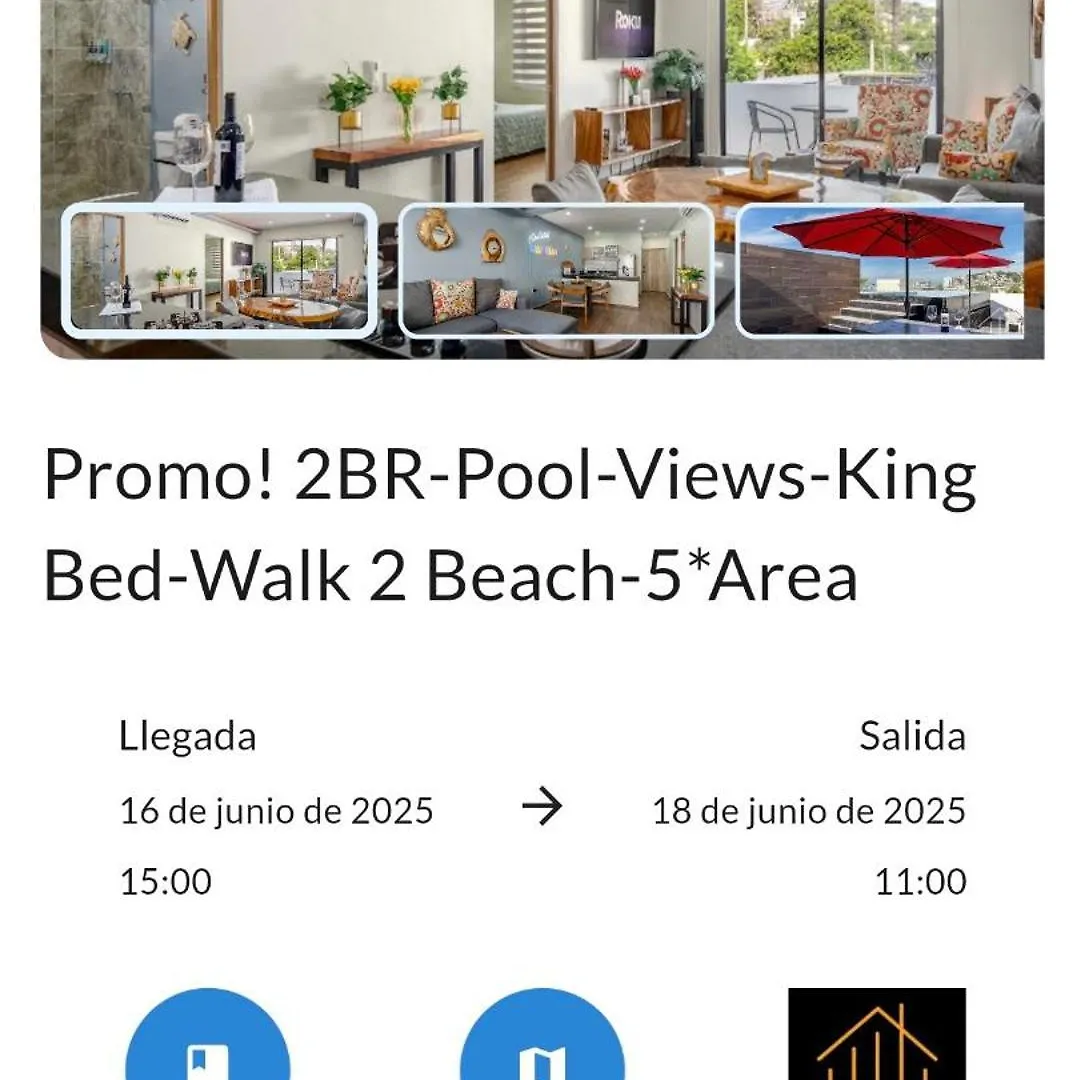 Apartamento Promo!-Queen Beds-Near Beach-1St Floor-Poolside-Sleep 6 Mazatlán México